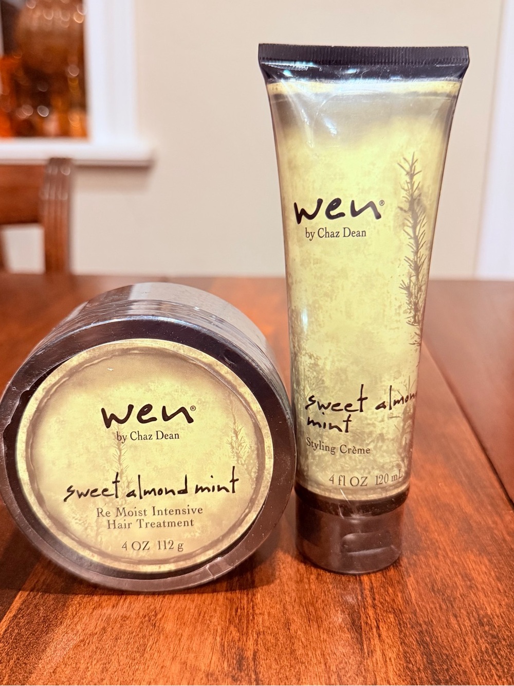 New WEN SWEET ALMOND MINT RE-MOIST HYDRATING HAIR MASK and STYLING TREATMENT 4oz